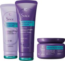 Combo Siàge Hidratação Micelar: Shampoo 250ml + Condicionador 200ml + Máscara Capilar 250g Combo Siàge Hidratação Micelar: Shampoo 250ml + Condicionador 200ml + Máscara Capilar 250g