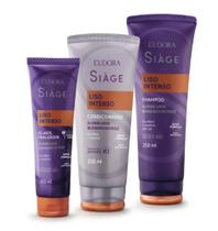 Combo Siàge Liso Intenso: Shampoo 250ml + Condicionador 200ml + Leave-in Capilar 100ml Eudora