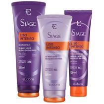 Combo Siàge Liso Intenso: Shampoo 250ml + Condicionador 200ml + Leave-in Capilar 100ml