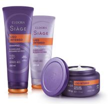 Combo Siàge Liso Intenso: Shampoo 250ml + Máscara 250g + Condicionador 200ml Eudora