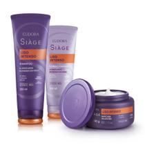 Combo Siàge Liso Intenso: Shampoo 250ml + Máscara 250g + Condicionador 200ml