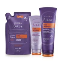 Combo Siàge Liso Intenso: Shampoo 250ml + Refil Máscara Capilar 250g + Condicionador 200ml Eudora