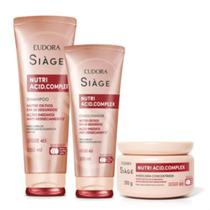 Combo Siàge Nutri Acid.Complex: Shampoo 250ml + Condicionador 200ml + Máscara 250g Eudora
