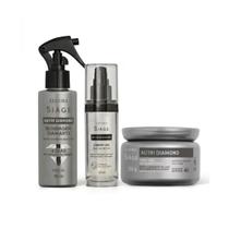 Combo Siàge Nutri Diamond: Máscara Capilar 250g + Bruma Impermeabilizante 100ml + Óleo Nutritivo 60ml