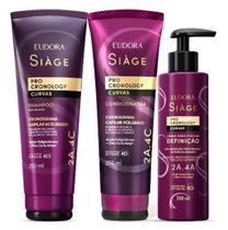 Combo Siàge Pro Cronology Curvas: Shampoo 250ml + Condicionador 250ml + Creme para Pentear Definição 300ml Combo Siàge Pro Cronology Curvas: Shampoo 250ml + Condicionador 250ml + Creme para Pentear Definição 300ml