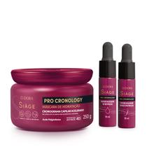 Combo Siàge Pro Cronology: Máscara de Hidratação 250g + Potencializador de Nutrição 10ml + Potencializador de Reconstrução 10ml Combo Siàge Pro Cronology: Máscara de Hidratação 250g + Potencializador de Nutrição 10ml + Potencializador de Reconstrução 10ml