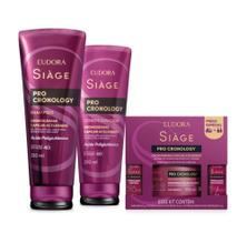 Combo Siàge Pro Cronology: Shampoo 250ml + Condicionador 200ml + Kit Cronograma Capilar Acelerado Combo Siàge Pro Cronology: Shampoo 250ml + Condicionador 200ml + Kit Cronograma Capilar Acelerado