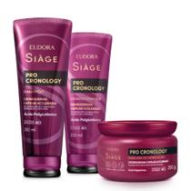 Combo Siàge Pro Cronology: Shampoo 250ml + Condicionador 200ml + Máscara de Hidratação 250