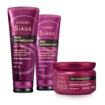 Combo Siàge Pro Cronology: Shampoo 250ml + Condicionador 200ml + Máscara de Hidratação 250g