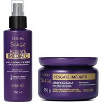 Combo siàge resgate imediato máscara 250g + leave-in 100ml