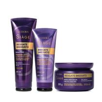 Combo Siàge Resgate Imediato: Shampoo 250ml + Condicionador 200ml Máscara Balm Preenchedora