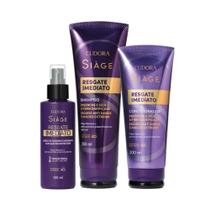 Combo Siàge Resgate Imediato Shampoo + Cond + Leave-In 100Ml