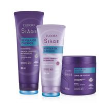 Combo Siàge Revela Os Cachos: Shampoo 250ml + Condicionador 200ml + Creme de Pentear 500g