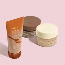 Combo Skin.q Doçura: Gel de Limpeza Facial 150g +Gel Hidratante Facial 80g + Esfoliante Facial 50g