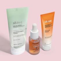 Combo Skin.q: Gel de Limpeza 150ml + Sérum Concentrado 30ml + Multiprotetor FPS50 50g