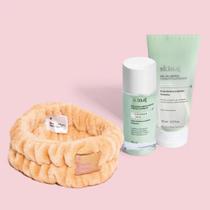 Combo Skin.q: Gel de Limpeza 150ml + Solução Renovadora 110ml + Faixa de Skincare