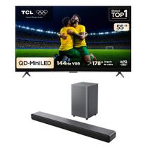 Combo Smart TV TCL 55 QLED Mini LED 4K C6K WiFi 144Hz 55C6K e Soundbar TCL Subwoofer 2.1 S55H Combo Smart TV TCL 55 QLED Mini LED 4K C6K WiFi 144Hz 55C6K e Soundbar TCL Subwoofer 2.1 S55H