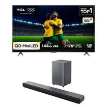 Combo Smart TV TCL 65 QLED Mini LED 4K C6K WiFi 144Hz 65C6K e Soundbar TCL Subwoofer 2.1 S55H Combo Smart TV TCL 65 QLED Mini LED 4K C6K WiFi 144Hz 65C6K e Soundbar TCL Subwoofer 2.1 S55H