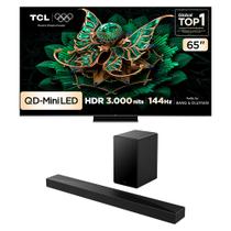 Combo Smart TV TCL 65 QLED Mini LED 4K C7K WiFi 144Hz 65C7K e Soundbar TCL Subwoofer 5.1 Q65H Combo Smart TV TCL 65 QLED Mini LED 4K C7K WiFi 144Hz 65C7K e Soundbar TCL Subwoofer 5.1 Q65H