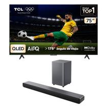 Combo Smart TV TCL 75 QLED 4K P7K WiFi Bluetooth HDR10+ 75P7K e Soundbar TCL Subwoofer 2.1 S55H Combo Smart TV TCL 75 QLED 4K P7K WiFi Bluetooth HDR10+ 75P7K e Soundbar TCL Subwoofer 2.1 S55H