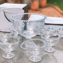 Combo Sobremesa - 1 Taça Grande + 6 Taças Pequenas Pearl Bolinha Wolff