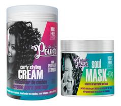 Combo Soul Power Curly Styling Cream 800g + Soul Mask 400g