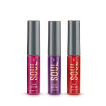 Combo Soul Tint Mood: Rosa Energy 5,5ml + Vermelho Happy 5,5ml + Uva Relax 5,5ml