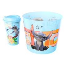 Combo Stitch Balde e Copo Kit Cinema Original Licenciado Oficial Live Action LiloStitch 2025