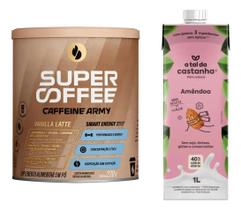 Combo Supercoffee 220g Vanilla Late l Leite De Amêndoa 1L l Combo Energético Funcional