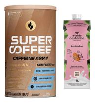 Combo SuperCoffee 380g Vanilla Latte l Leite de Amêndoa 1L Café Funcional Sem Açúcar