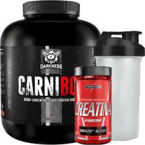 Combo Suplemento em Pó Darkness Carnibol Isolado Hidrolisado Proteina da Carne + Creatina + Shakeira
