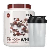 Combo Suplemento em pó Fresh Whey Nutri Conc Isolado Hidro Chocolate belga e Avela + 2 Shakeira Dux