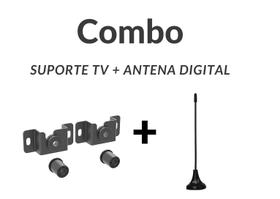 Combo Suporte TV de Parede + Antena Digital