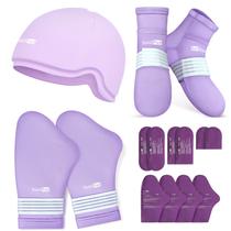 Combo SUZZIPAD Luvas, Meias e Touca Refrescantes para Quimioterapia