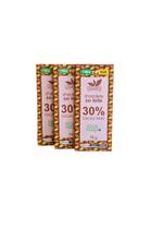 Combo Tablete Chocolate 30% cacau ao leite 75g cada (3 unidades)