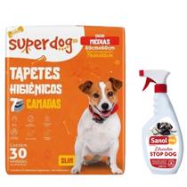 Combo Tapete Higienico Dog Slim para cachorro e Adestrador Canino Xixi Não