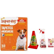 Combo Tapete Higienico Dog Slim para cachorro, Kit Educador Canino E Postinho Chalesco