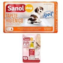 Combo Tapete higiênico para cachorro tipo fralda e atrativo Cães Xixi Sim (Xixi Pode) Sanol