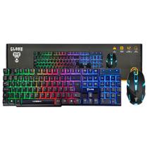 Combo Teclado ABNT2 LED Rainbow Anti-Ghosting + Mouse 4 Botões Clanm Blacknox Gamer