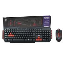 Combo Teclado e Mouse Gamer Usb 5+ Start Preto e Vermelho Combo Teclado e Mouse Gamer Usb 5+ Start Preto e Vermelho