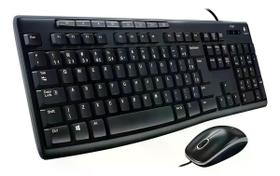 Combo Teclado e Mouse Logitech MK200 USB com Fio Multimídia