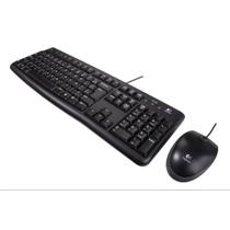 Combo Teclado E Mouse Logitech Óptico Com Fio Usb Mk120