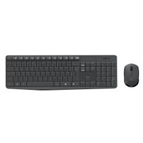 Combo Teclado e Mouse Logitech Sem fio MK235 Cinza ABNT2