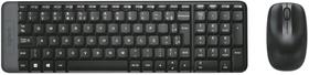 Combo Teclado E Mouse Sem Fio Logitech Mk220 Design Compacto