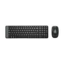 Combo Teclado E Mouse Sem Fio Logitech Mk220 Layout Abnt2 Preto Combo Teclado E Mouse Sem Fio Logitech Mk220 Layout Abnt2 Preto