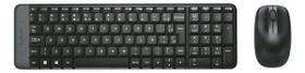 Combo Teclado E Mouse Sem Fio Logitech Mk220 Layout Abnt2