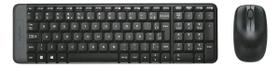 Combo Teclado e Mouse sem fio Logitech MK220 Layout ABNT2