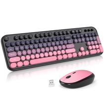 Combo Teclado e Mouse Sem Fio MOFII 2.4G Silencioso Rosa Combo Teclado e Mouse Sem Fio MOFII 2.4G Silencioso Rosa