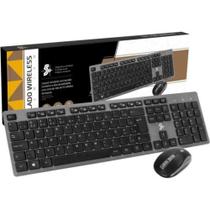 Combo Teclado e Mouse Sem Fio Premium Preto 5+