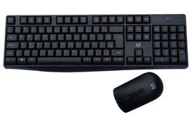 Combo Teclado e Mouse Sem Fio Slim Multimídia Conexão Usb 1600dpi c/ Pilha Inclusa Preto - TC270
